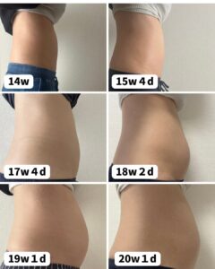 14週〜20週のお腹の記録
